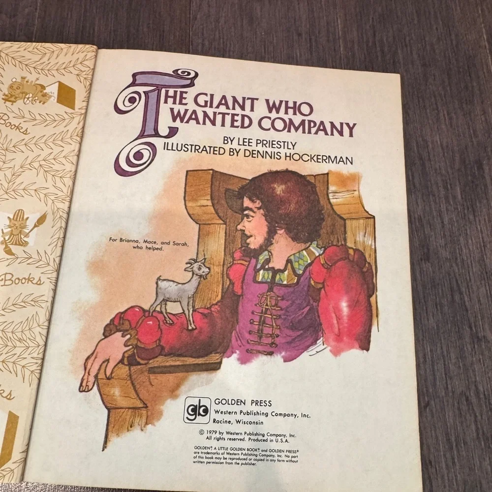 VINTAGE 1979 A Little Golden Book The Giant Who Wanted Company Hardcover Book